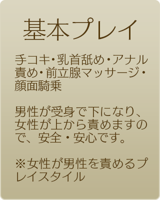 基本プレイ　アナル舐め無し